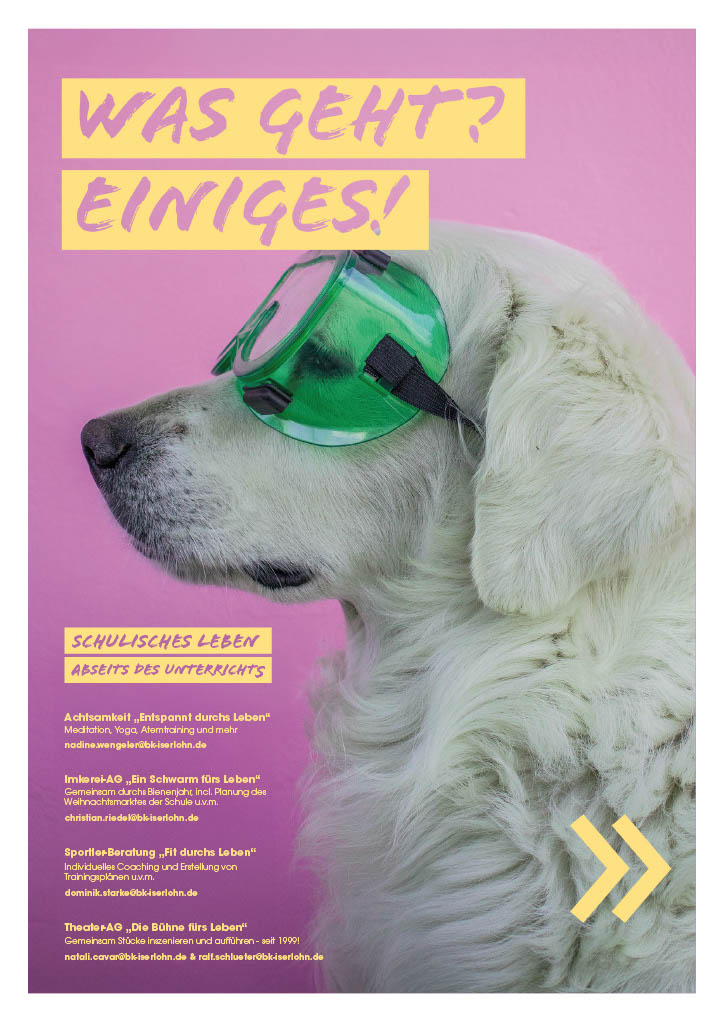 Plakat Aktiviäten und AGs September Jpge.2025